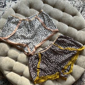 Victoria Secret Lace Line Leopard Print Boxer Shorts.